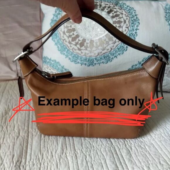 replacement strap & bag charm COACH Legacy Demi Hobo Camel Leather #9564 - Picture 3 of 9